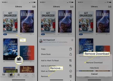 how to delete books from apple books