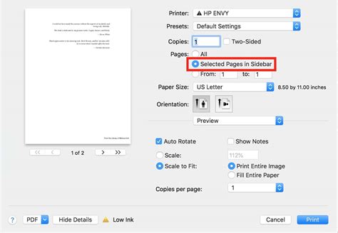 how to print from pages on your mac